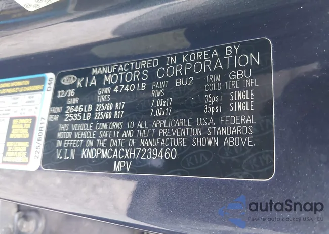 KNDPMCACXH7239460: 42733763