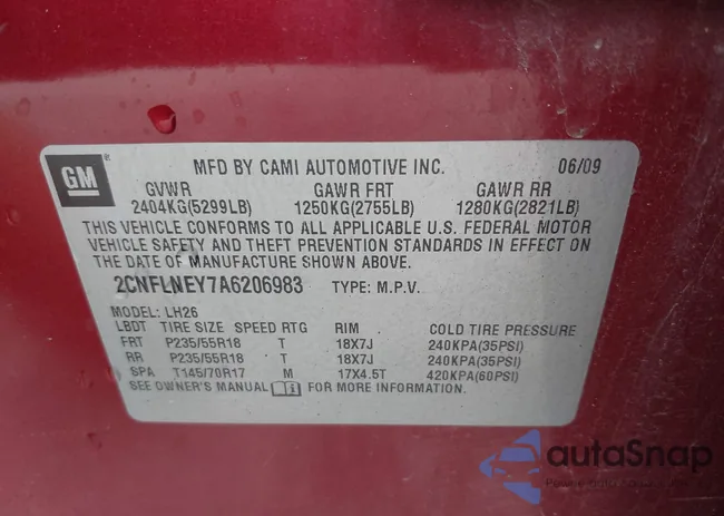 2CNFLNEY7A6206983: 42734020