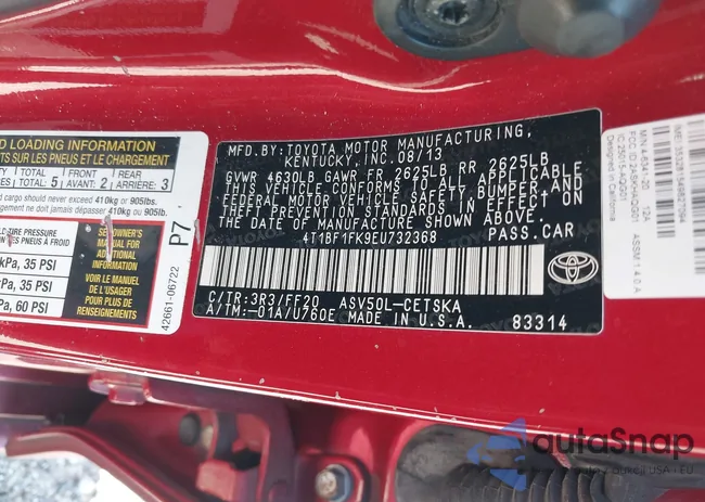 4T1BF1FK9EU732368: 42735163