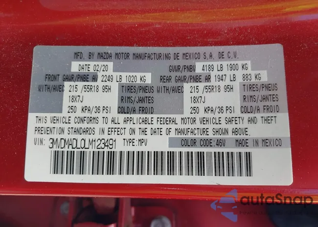 3MVDMADL0LM123491: 42735192