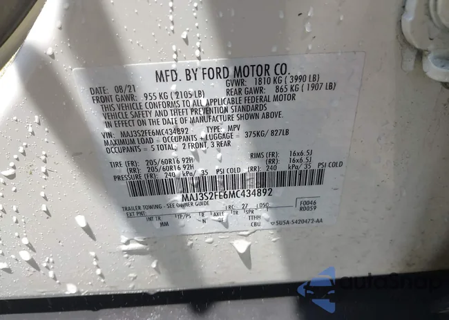 MAJ3S2FE6MC434892: 42735499