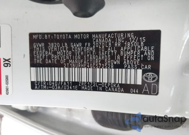 2T1BURHE4GC572528: 42734875