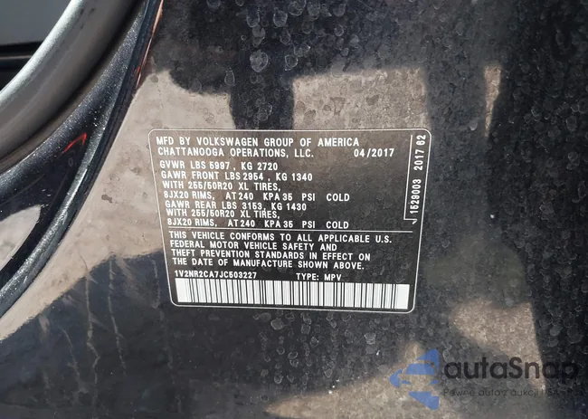 1V2NR2CA7JC503227: 42735061