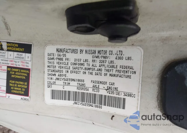 JNKCV54E55M418666: 42736348