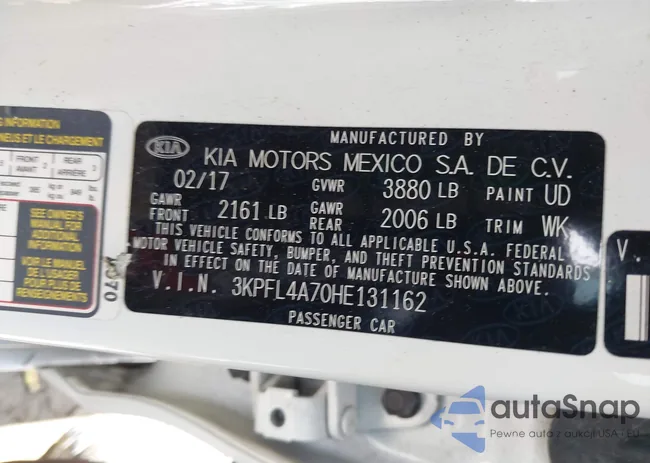 3KPFL4A70HE131162: 42736361