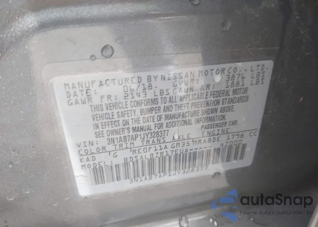 3N1AB7AP1JY328377: 42736377