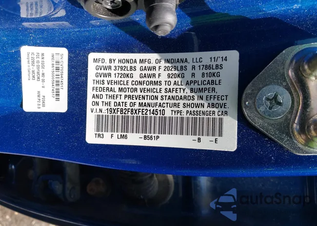 19XFB2F8XFE214510: 42736426