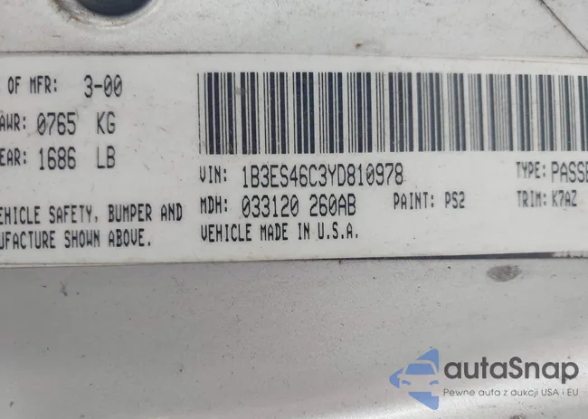 1B3ES46C3YD810978: 42736464