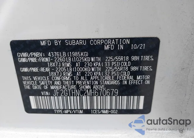 JF2GTHNC2MH670679: 42736589