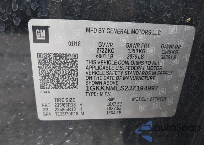 1GKKNMLS2JZ194997: 42735952