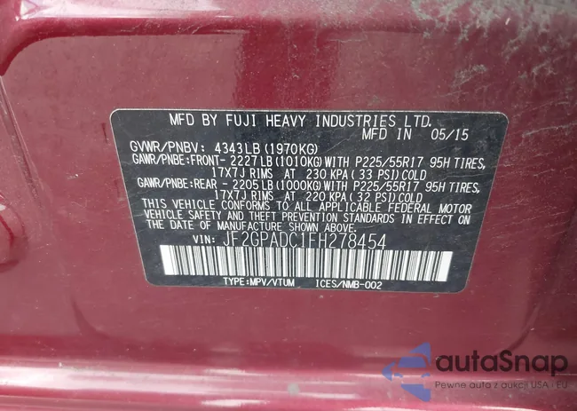 JF2GPADC1FH278454: 42735991