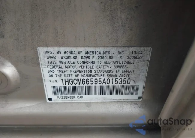 1HGCM66595A015350: 42737268