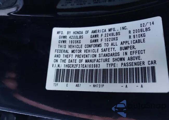 1HGCR2F37EA165983: 42737659