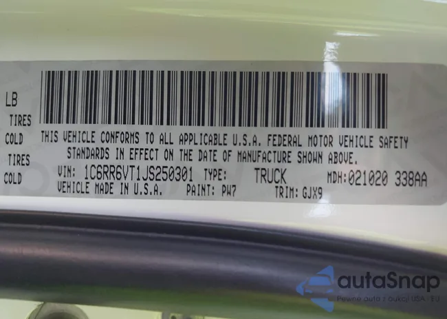 1C6RR6VT1JS250301: 42736798