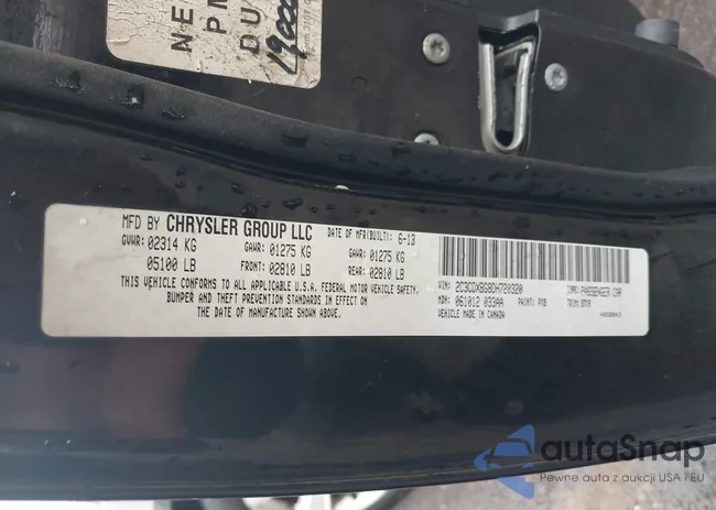 2C3CDXBG8DH720320: 42736869