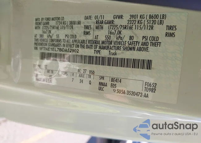 1FTNE1EL7BDA52902: 42736958