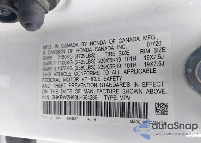 2HKRW2H93LH664286: 42737069