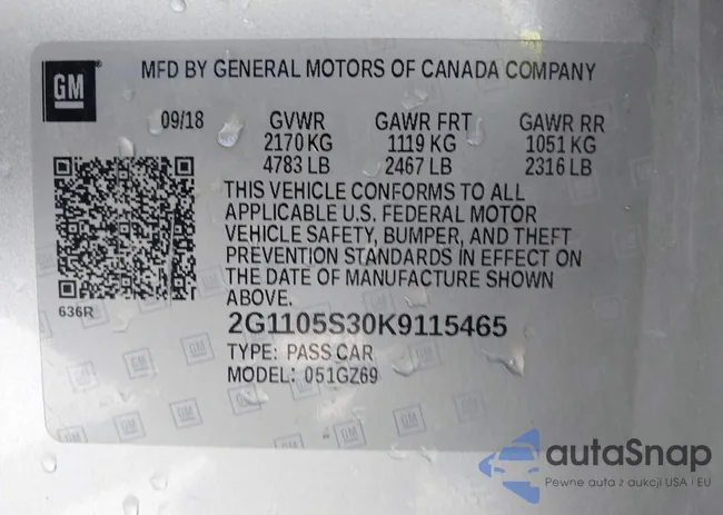 2G1105S30K9115465: 42737131