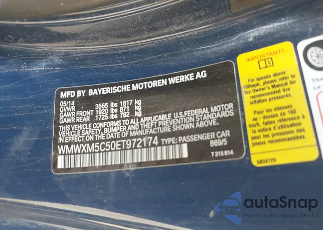 WMWXM5C50ET972174: 42738144