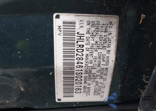 JHLRD28461S020163: 42738443