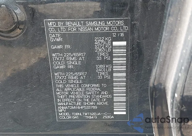 KNMAT2MV4HP533789: 42738482