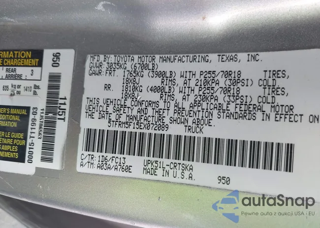 5TFRM5F15EX072089: 42738537