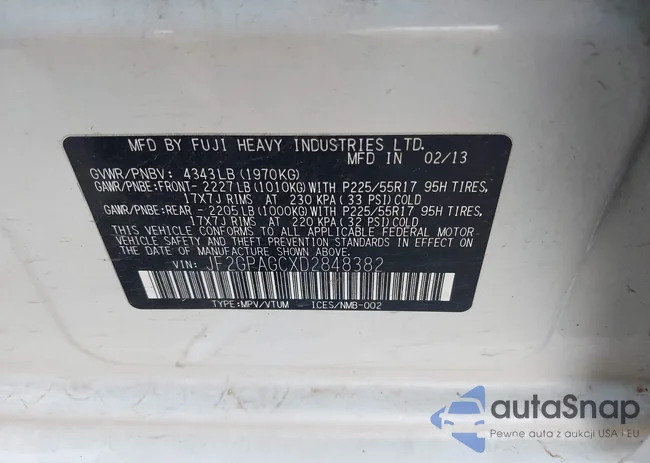 JF2GPAGCXD2848382: 42738636