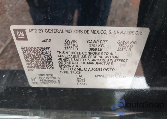 3GTU2NEC7JG519670: 42737783