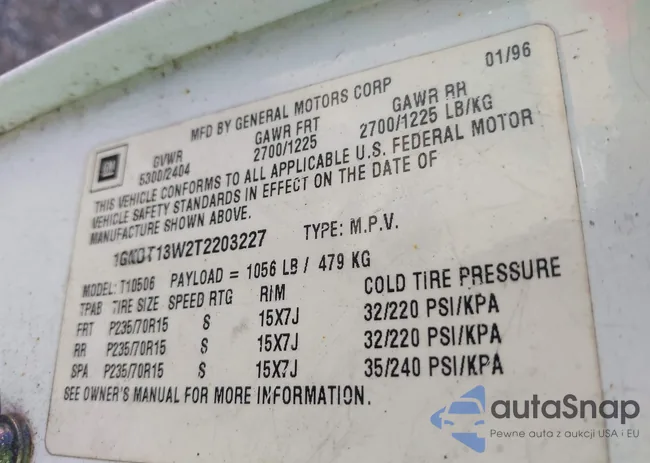 1GNDT13W2T2203227: 42737848