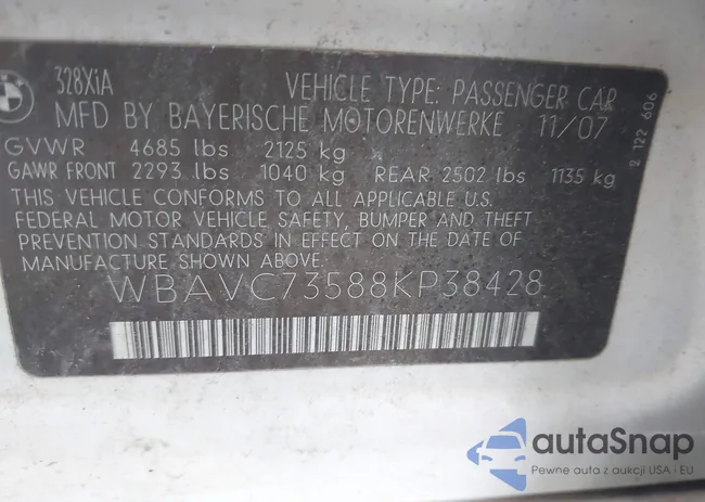 WBAVC73588KP38428: 42737941