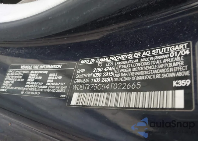 WDBTK75G54T022665: 42738049