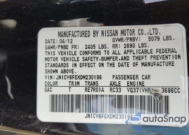 JN1CV6FEXDM230196: 42739175