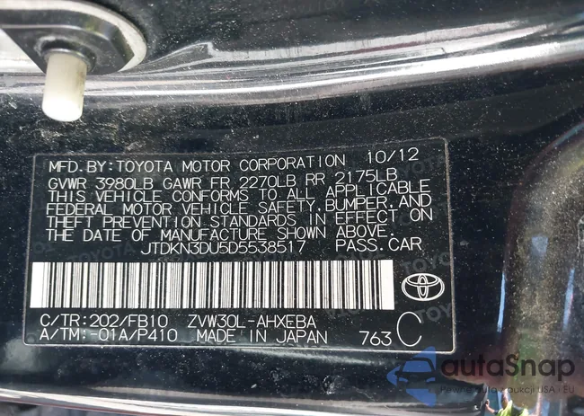 JTDKN3DU5D5538517: 42739285