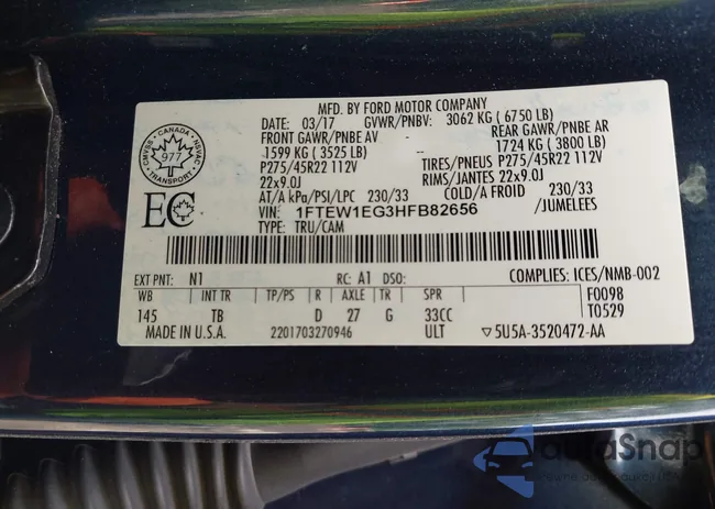 1FTEW1EG3HFB82656: 42739609