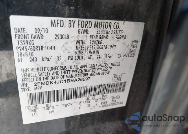 2FMDK4JC1BBA26597: 42739651