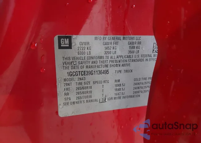 1GCGTCE39G1136495: 42739658