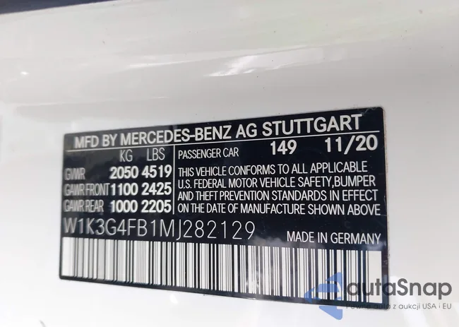 W1K3G4FB1MJ282129: 42738792