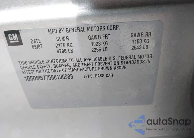 1G6DM577680100933: 42738954