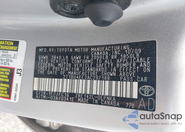 2T1BU4EE2AC297188: 42739001