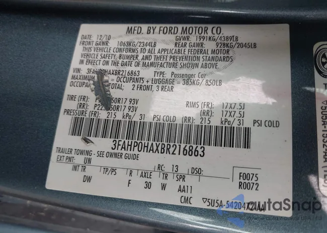 3FAHP0HAXBR216863: 42740202