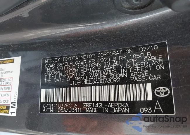 JTDBU4EE3AJ073092: 42740459