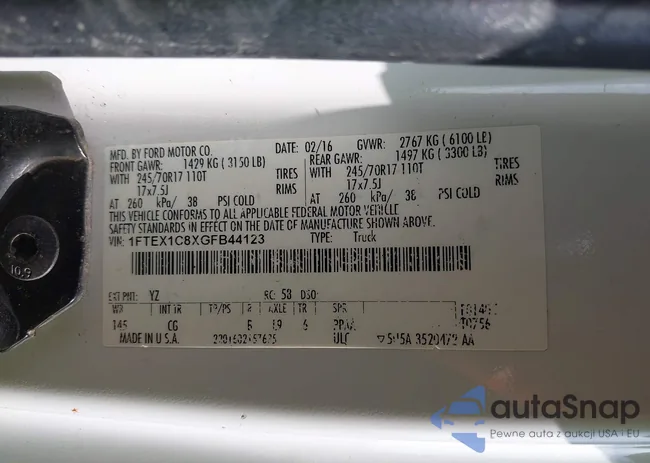 1FTEX1C8XGFB44123: 42740514