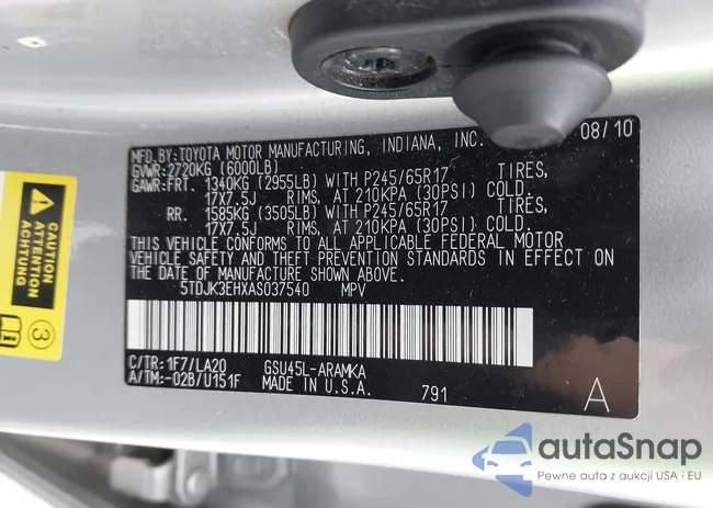 5TDJK3EHXAS037540: 42740539