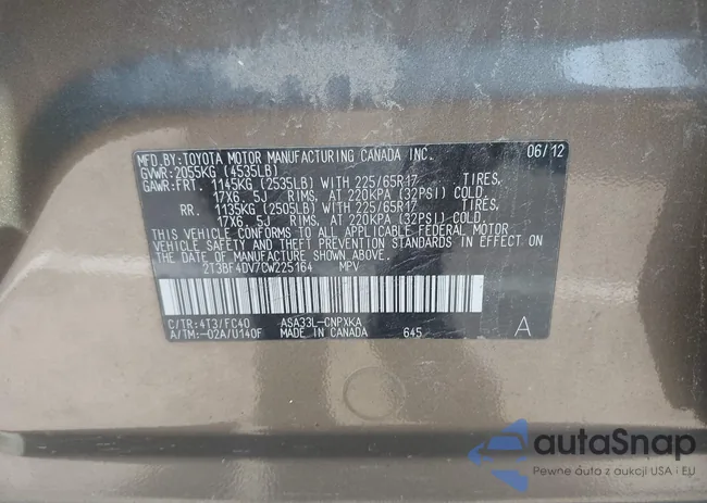 2T3BF4DV7CW225164: 42740714