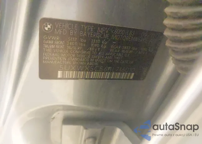 5UXWX5C56BL716010: 42739818