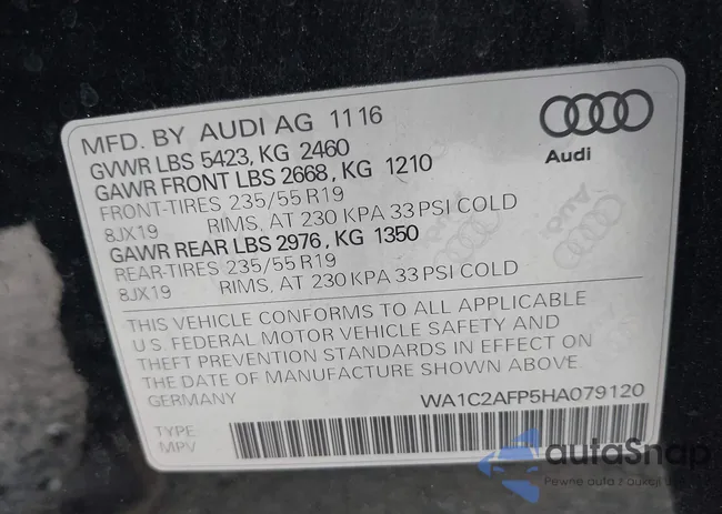 WA1C2AFP5HA079120: 42739847