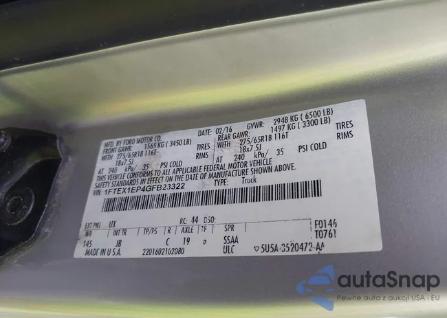 1FTEX1EP4GFB23322: 42739866