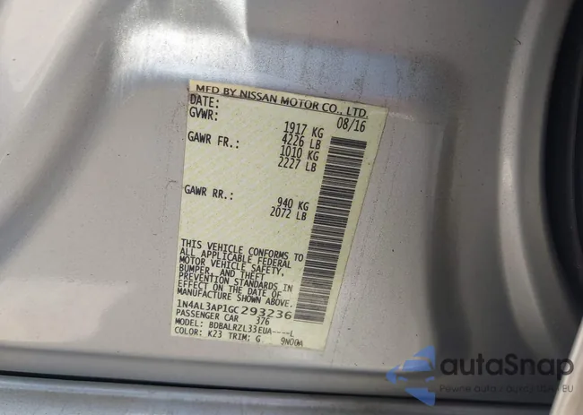 1N4AL3AP1GC293236: 42739900