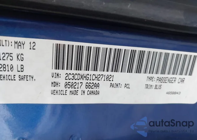 2C3CDXHG1CH271021: 42739982