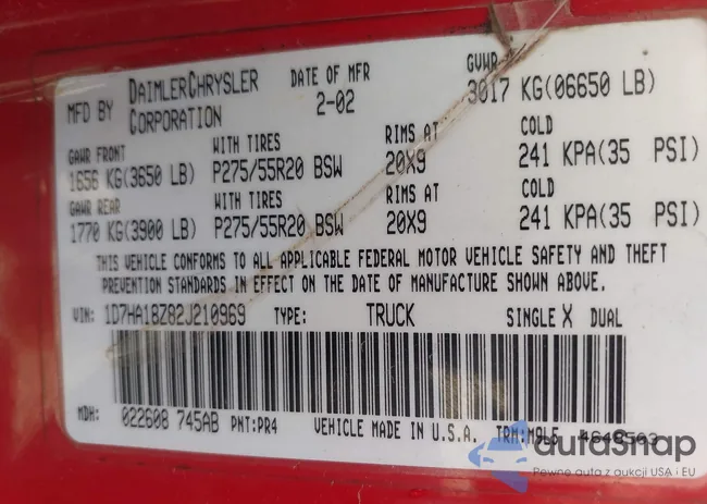 1D7HA18Z82J210969: 42741150